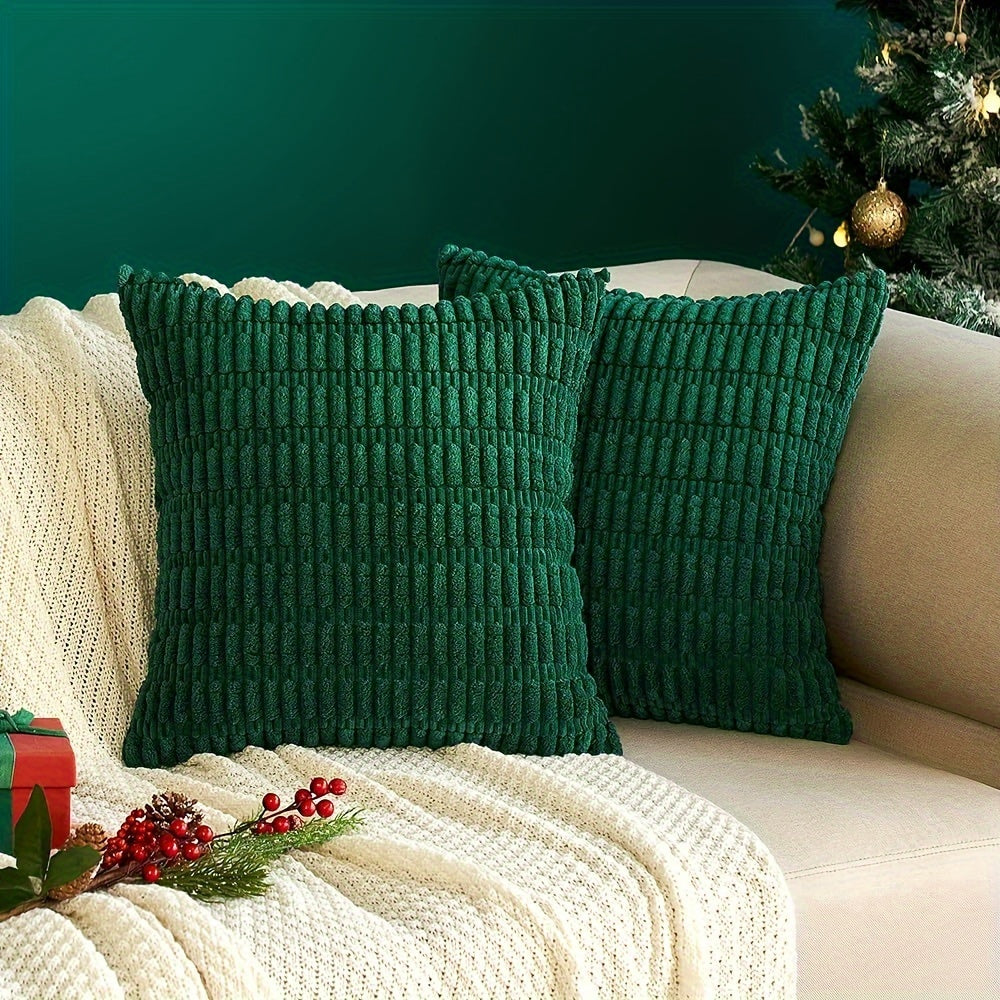 Corduroy Decorative Throw Pillow Cover Soft Bohemian Stripe Pillow Cover Modern Farmhouse Home Decoration Sofa Living Room Sofa Throw Pillow Cover