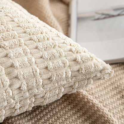 Corduroy Decorative Throw Pillow Cover Soft Bohemian Stripe Pillow Cover Modern Farmhouse Home Decoration Sofa Living Room Sofa Throw Pillow Cover