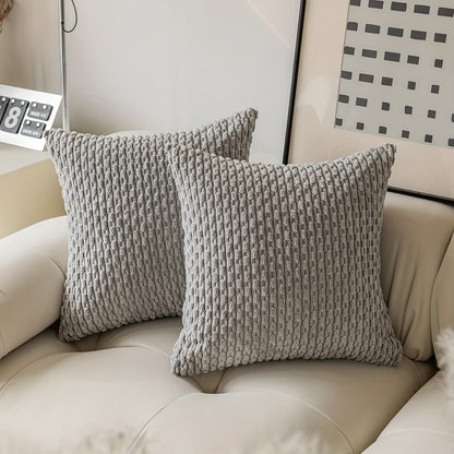Corduroy Cushion Covers Christmas Decorative Soft Throw Pillow Cover Pillowcase For Sofa Livingroom Chair Bedroom With Invisible Zipper