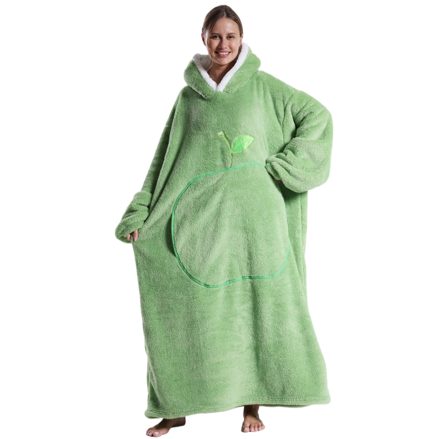 Oversized Wearable Blanket Hoodie Sweatshirt Women  Wearable Blankets Fleece Warm  Sleepwear Lazy TV Giant Blanket