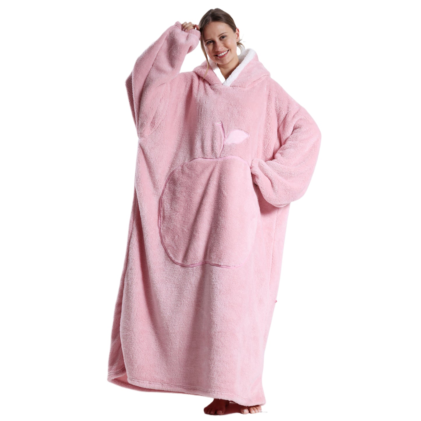 Oversized Wearable Blanket Hoodie Sweatshirt Women  Wearable Blankets Fleece Warm  Sleepwear Lazy TV Giant Blanket