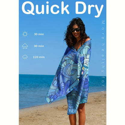 2 pcs Beach Towel Double sided print Soft and comfortable beach towel Extra Large Quick Dry Sand Free Light Weight Super Absorbent
