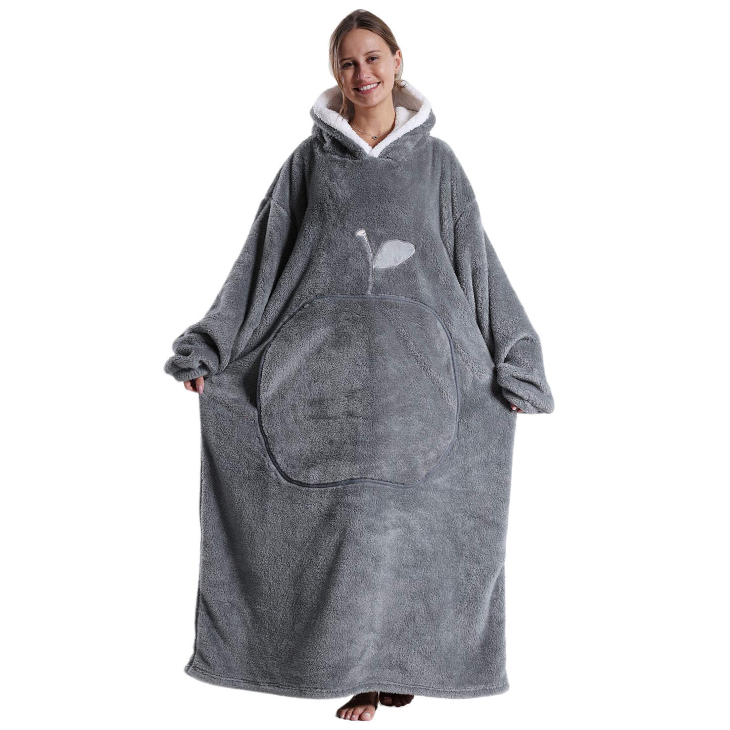 Oversized Wearable Blanket Hoodie Sweatshirt Women  Wearable Blankets Fleece Warm  Sleepwear Lazy TV Giant Blanket