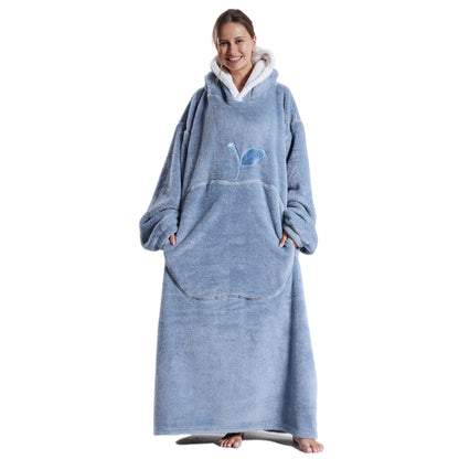 Oversized Wearable Blanket Hoodie Sweatshirt Women  Wearable Blankets Fleece Warm  Sleepwear Lazy TV Giant Blanket