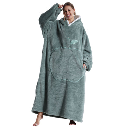 Oversized Wearable Blanket Hoodie Sweatshirt Women  Wearable Blankets Fleece Warm  Sleepwear Lazy TV Giant Blanket