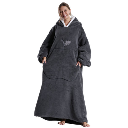 Oversized Wearable Blanket Hoodie Sweatshirt Women  Wearable Blankets Fleece Warm  Sleepwear Lazy TV Giant Blanket
