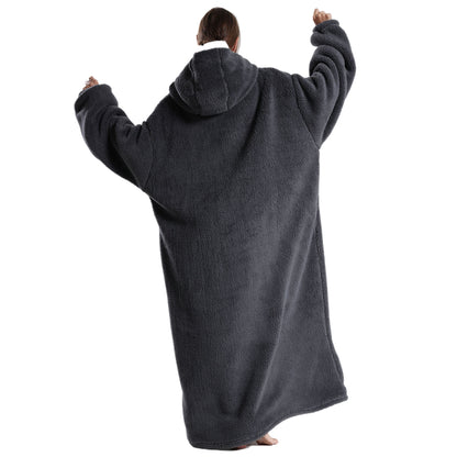 Oversized Wearable Blanket Hoodie Sweatshirt Women  Wearable Blankets Fleece Warm  Sleepwear Lazy TV Giant Blanket