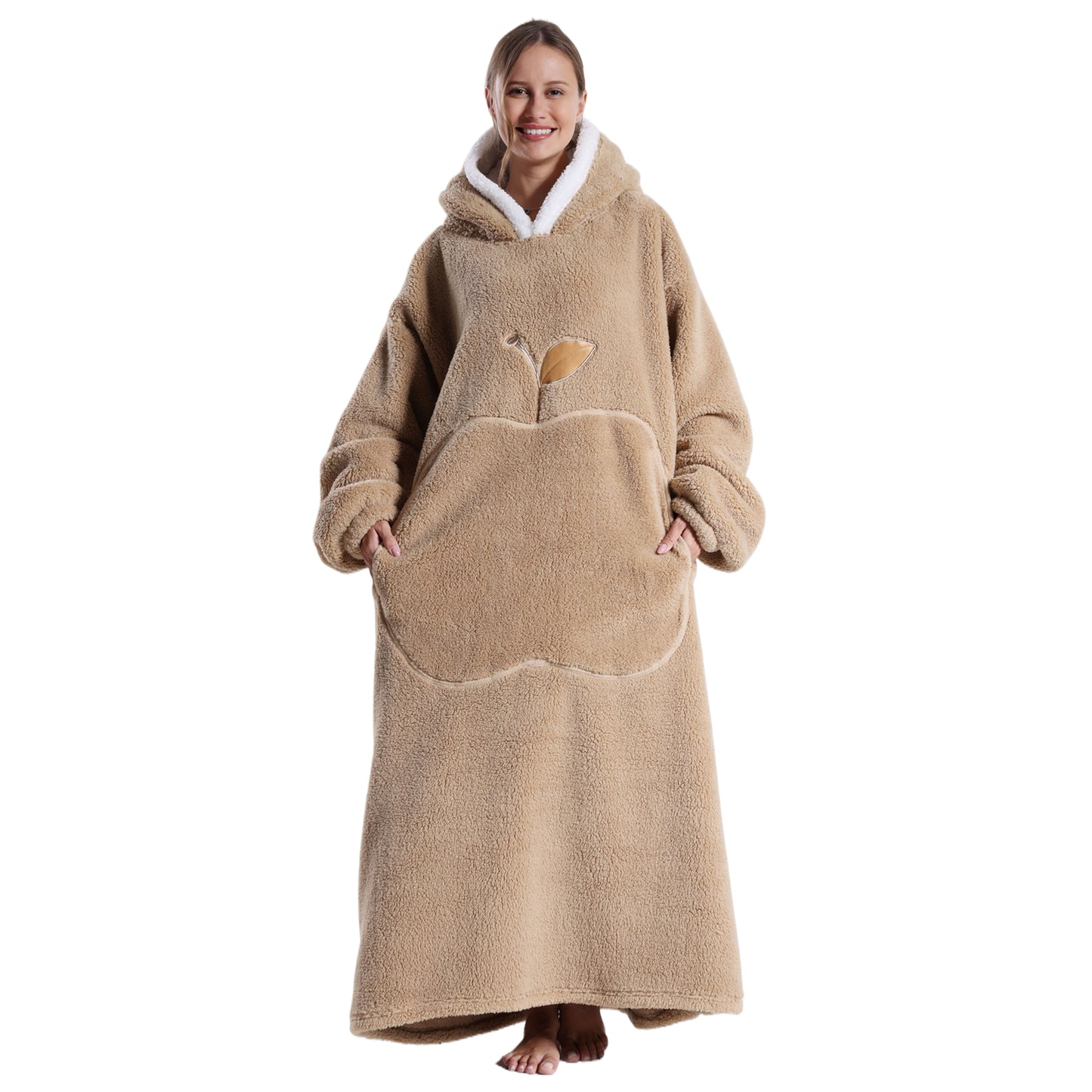 Oversized Wearable Blanket Hoodie Sweatshirt Women  Wearable Blankets Fleece Warm  Sleepwear Lazy TV Giant Blanket