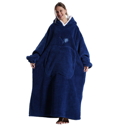 Oversized Wearable Blanket Hoodie Sweatshirt Women  Wearable Blankets Fleece Warm  Sleepwear Lazy TV Giant Blanket