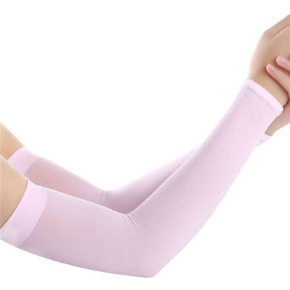 1 Pair Women Cooling Anti-UV Driving Arm Sleeves Girls Sun Protection Arm Covers For Ladies Running Riding Outdoor Sports