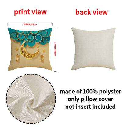 4pcs Middle East Moon Ramadan Sofa Pillowcase Living room decoration linen cushions
