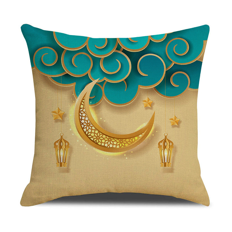 4pcs Middle East Moon Ramadan Sofa Pillowcase Living room decoration linen cushions