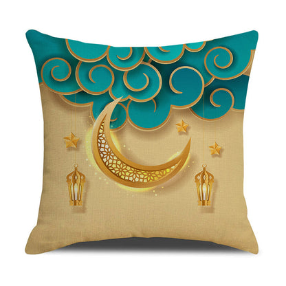 4pcs Middle East Moon Ramadan Sofa Pillowcase Living room decoration linen cushions