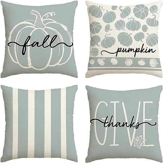 Elevate Your Home's Fall Aesthetic: 4pcs 'Hello Pumpkin' Easy-Clean Cushion Covers, Perfect for Any Room