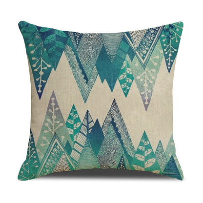 4pcs Pillow cover ocean wave decoration sofa pillow cover home headrest pillow cover cartoon pillow cover
