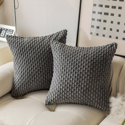 Corduroy Cushion Covers Christmas Decorative Soft Throw Pillow Cover Pillowcase For Sofa Livingroom Chair Bedroom With Invisible Zipper
