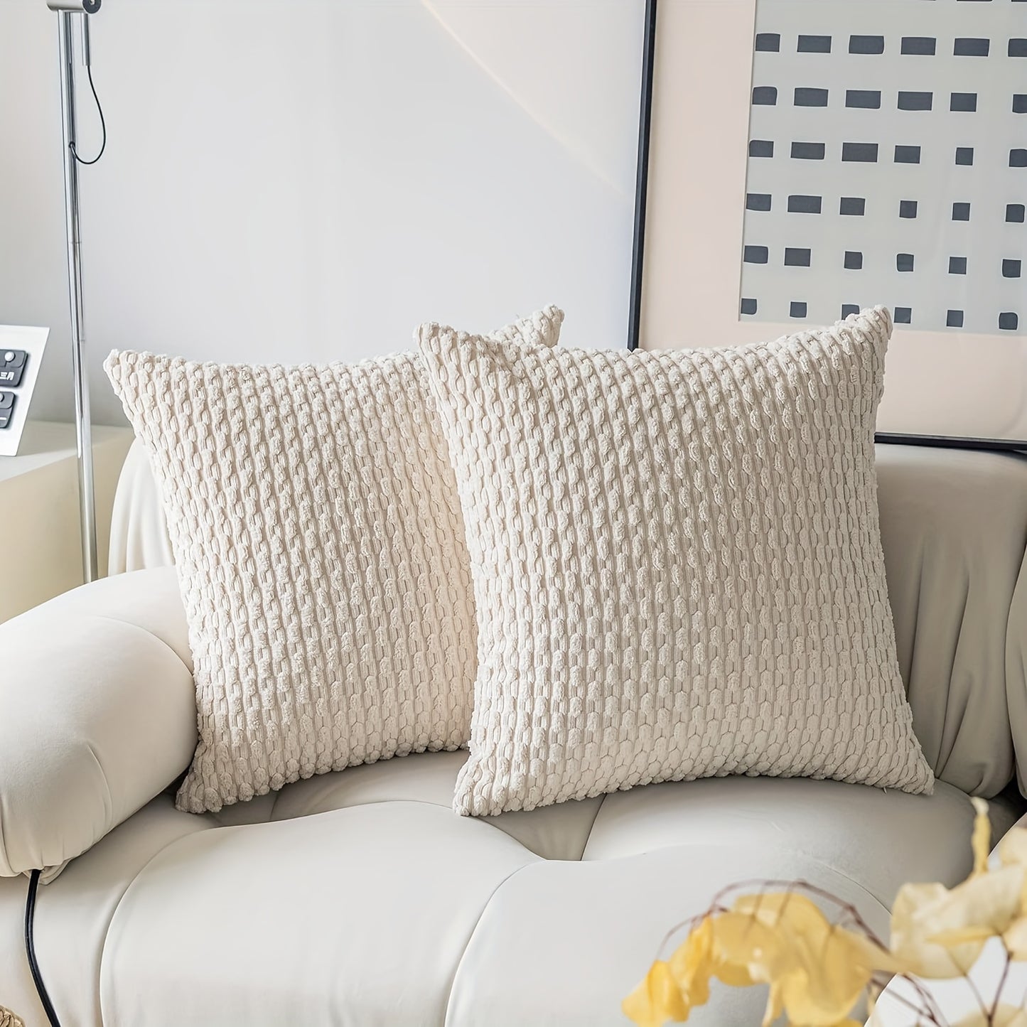Corduroy Cushion Covers Christmas Decorative Soft Throw Pillow Cover Pillowcase For Sofa Livingroom Chair Bedroom With Invisible Zipper
