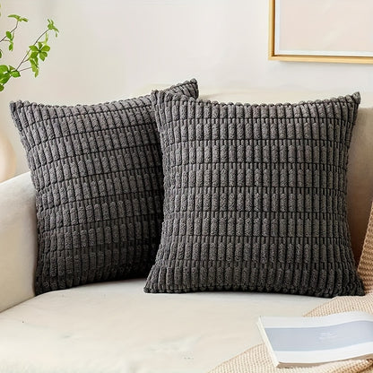 Corduroy Decorative Throw Pillow Cover Soft Bohemian Stripe Pillow Cover Modern Farmhouse Home Decoration Sofa Living Room Sofa Throw Pillow Cover