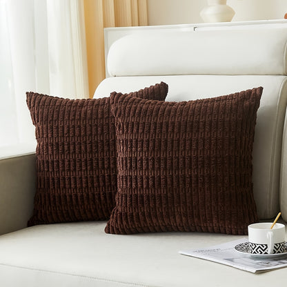 Corduroy Decorative Throw Pillow Cover Soft Bohemian Stripe Pillow Cover Modern Farmhouse Home Decoration Sofa Living Room Sofa Throw Pillow Cover